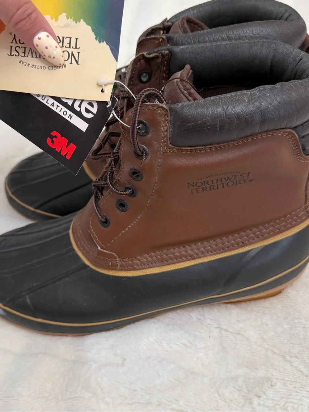 Northwest Territory Brown & Black Waterproof Insulated Duck Boots